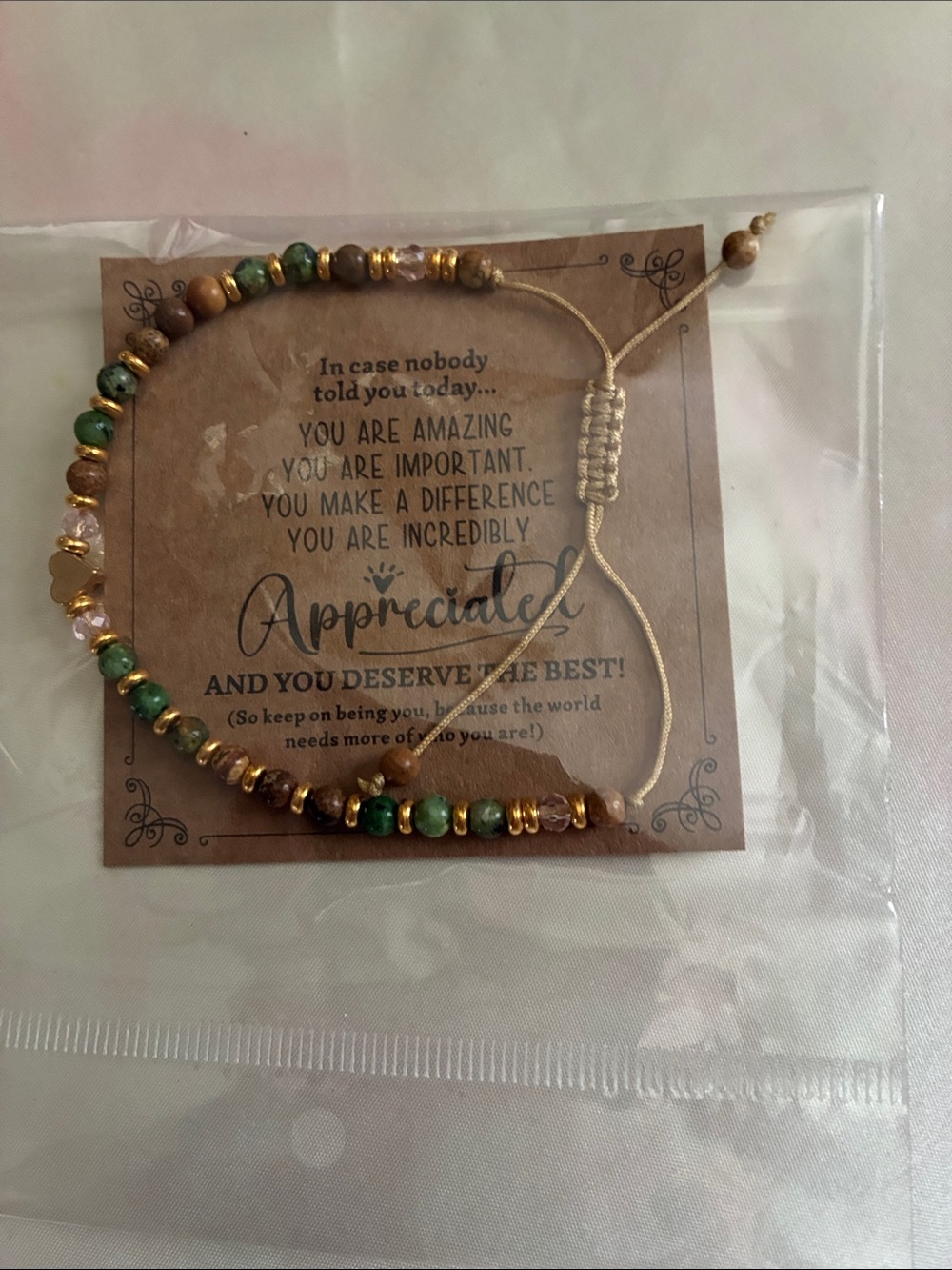 Appreciated bracelet